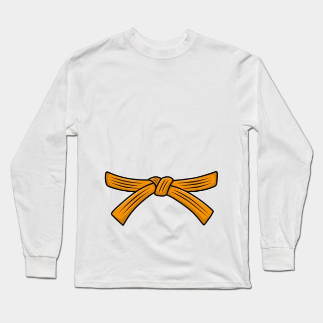 Judo belt orange belt Judo 4th Kyu Obi, Jiu-Jitsu, Aikido Long Sleeve T-Shirt by LaundryFactory